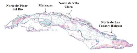 Figura 1.  Zonas de intervención del Proyecto ECOVALOR (ECOVALOR, 2018).