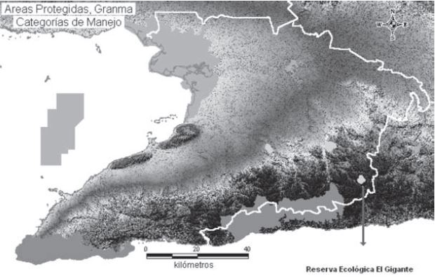 Ubicación de la Reserva Ecológica El Gigante.