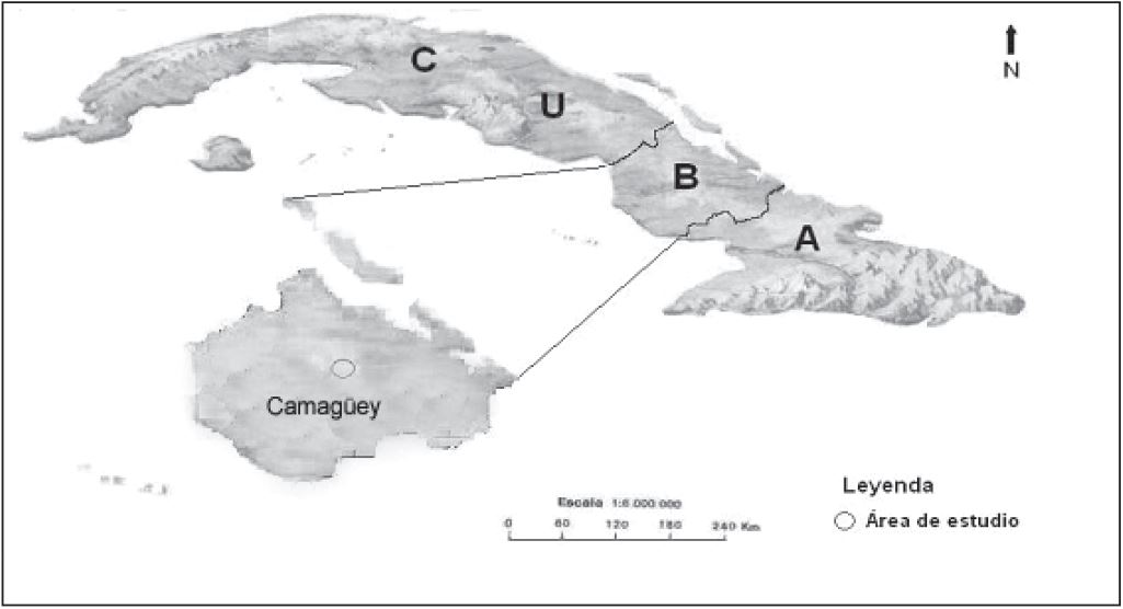 Localización del área de estudio.