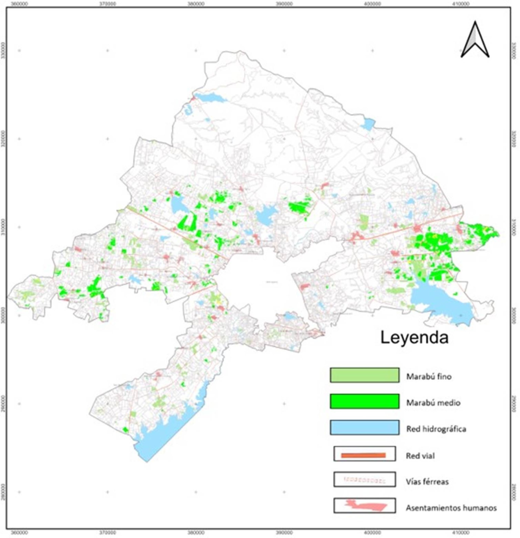 Caracterización tecnológica de la base de materia prima cubierta de marabú en función del diámetro en la base.